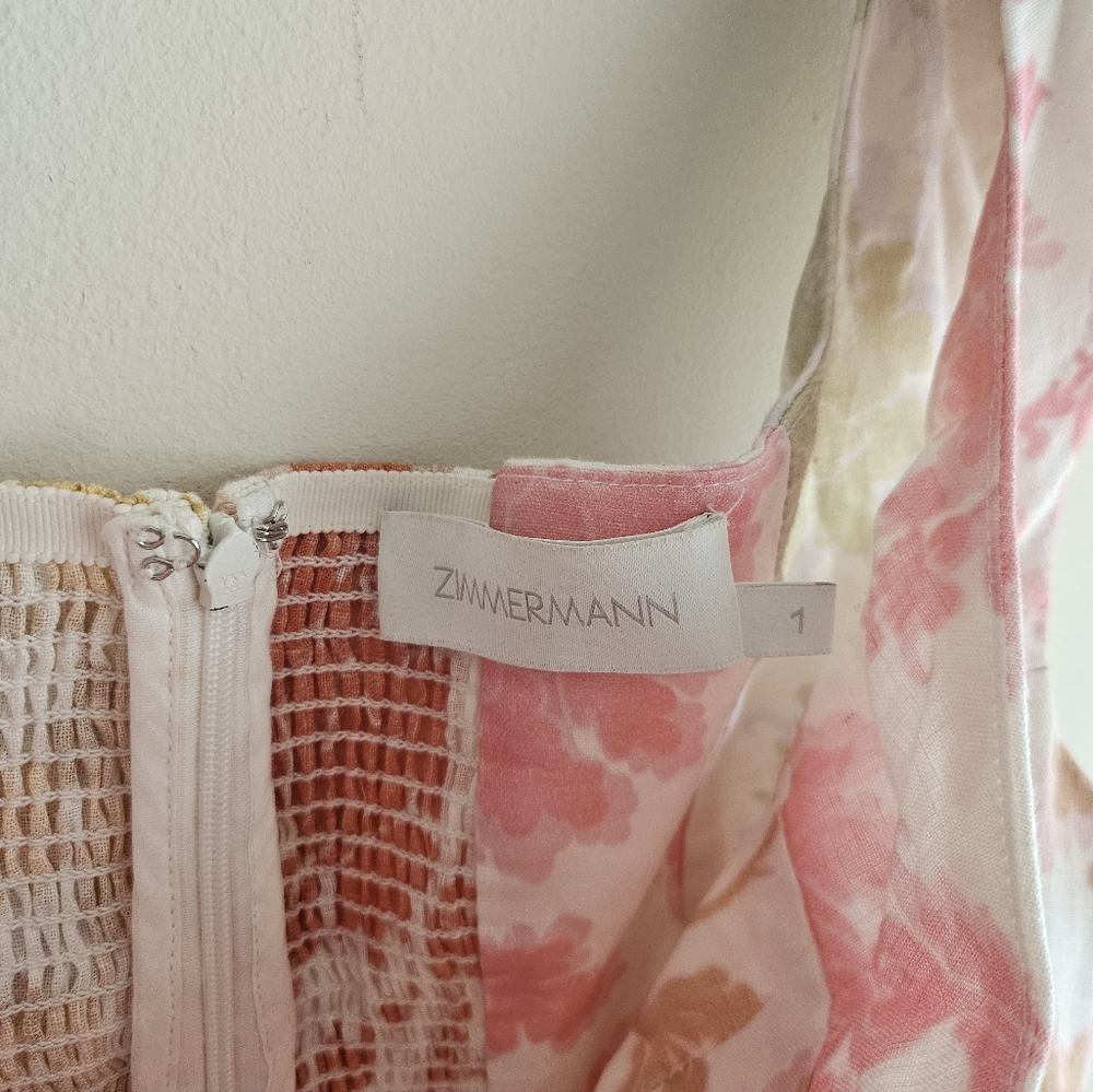 SOLD Zimmermann Postcard Spliced Mini Dress - Picture 6 of 8